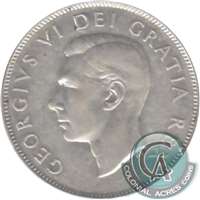 1947 Curved 7 Canada 50-cents VF-EF (VF-30)