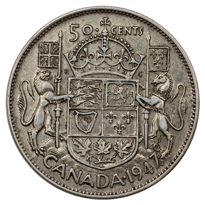 1947 Maple Leaf Canada 50-cents VF-EF (VF-30) $