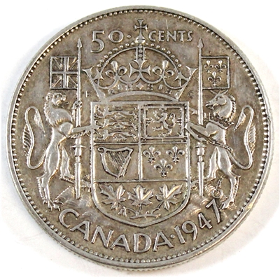 1947 Straight 7 Canada 50-cents VF-EF (VF-30)