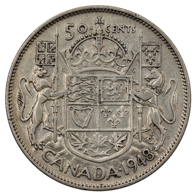 1948 Canada 50-cents F-VF (F-15) $