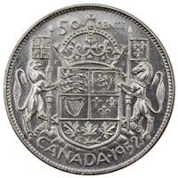 1952 Canada 50-cents Almost Uncirculated (AU-50)