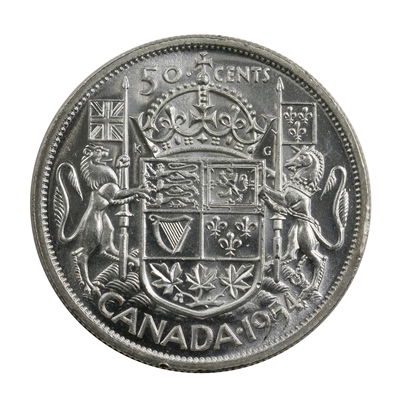 1954 Canada 50-cents Brilliant Uncirculated (MS-63) $
