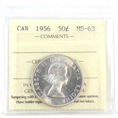 1956 Canada 50-cents ICCS Certified MS-63