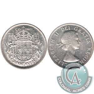 1958 Dot Canada 50-cents AU-UNC (AU-55)