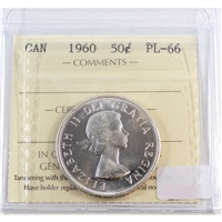 1960 Canada 50-cents ICCS Certified PL-66