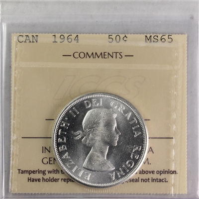 1964 Canada 50-cents ICCS Certified MS-65
