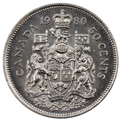 1980 Canada 50-cents Brilliant Uncirculated (MS-63)