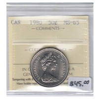 1980 Canada 50-cents ICCS Certified MS-65