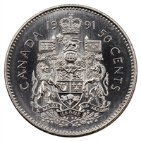 1991 Canada 50-cents Brilliant Uncirculated (MS-63)