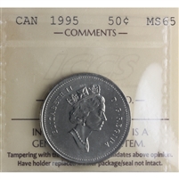 1995 Canada 50-cents ICCS Certified MS-65