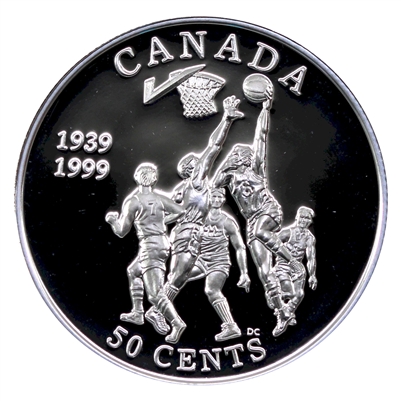 1999 Canada Basketball 50-cents Silver Proof_