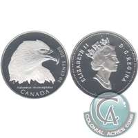 2000 Canada Bald Eagle 50-cents Silver Proof_