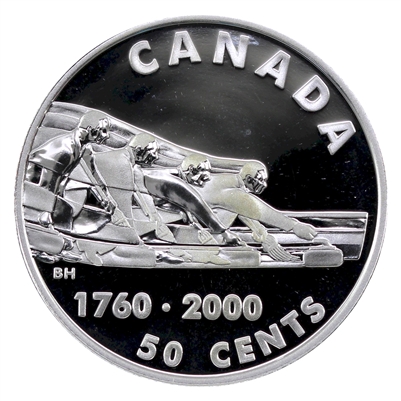 2000 Canada Curling 50-cents Silver Proof_