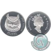 2000 Canada Great Horned Owl 50-cents Silver Proof_