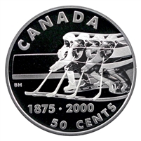 2000 Canada Hockey 50-cents Silver Proof_
