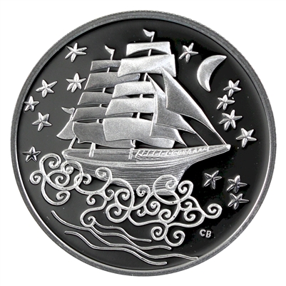 2002 Canada Ghost Ship 50-cents Silver Proof_