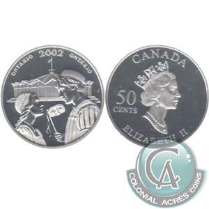 2002 Canada Ontario 50-cents Silver Proof_