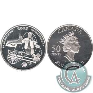 2003 Canada Saskatchewan 50-cents Silver Proof_