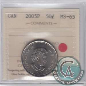 2005P Canada 50-cents ICCS Certified MS-65