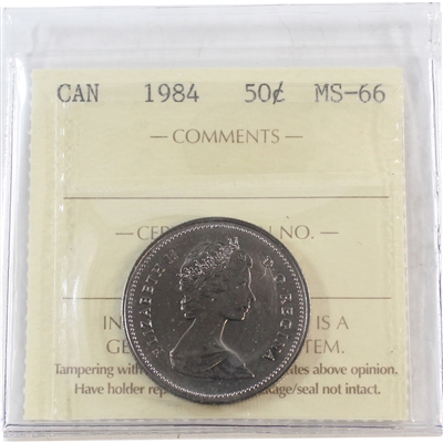 1984 Canada 50-cents ICCS Certified MS-66
