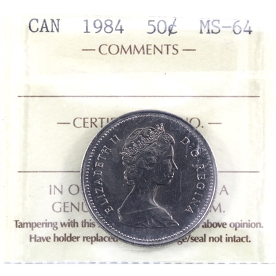 1984 Canada 50-cents ICCS Certified MS-64