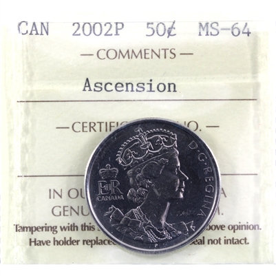 2002P Ascension Canada 50-cents ICCS Certified MS-64