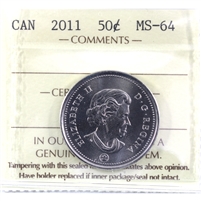 2011 Canada 50-cents ICCS Certified MS-64