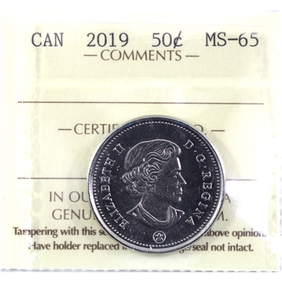 2019 Canada 50-cents ICCS Certified MS-65