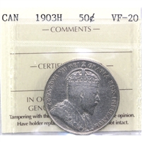1903H Canada 50-cents ICCS Certified VF-20