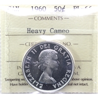 1960 Canada 50-cents ICCS Certified PL-66 Heavy Cameo