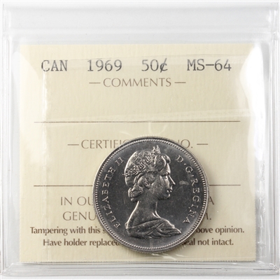 1969 Canada 50-cents ICCS Certified MS-64