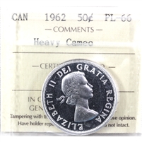 1962 Canada 50-cents ICCS Certified PL-66 Heavy Cameo