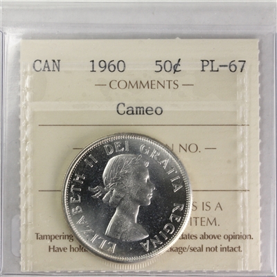 1960 Canada 50-cents ICCS Certified PL-67 Cameo