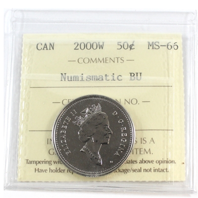 2000W Canada 50-cents ICCS Certified MS-66 NBU