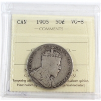 1905 Canada 50-cents ICCS Certified VG-8