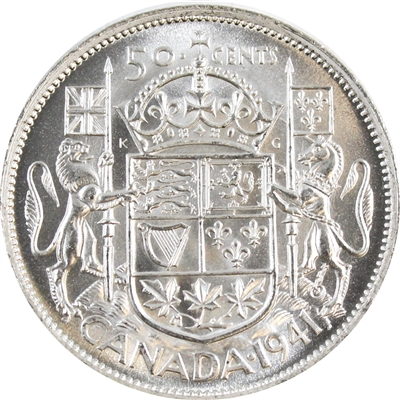 1941 Canada 50-cents Choice Brilliant Uncirculated (MS-64) $