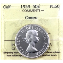 1959 Canada 50-cents ICCS Certified PL-66 Cameo