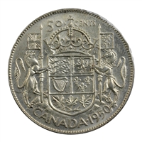 1950 Half Design Canada 50-cents Uncirculated (MS-60)