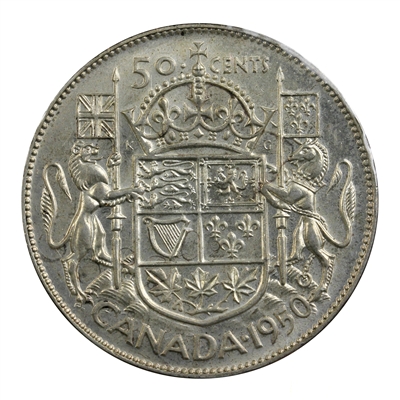 1950 Half Design Canada 50-cents Uncirculated (MS-60)