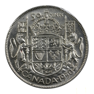 1950 Half Design Canada 50-cents AU-UNC (AU-55)