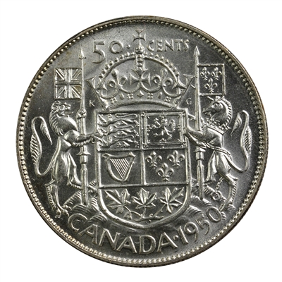 1950 Half Design Canada 50-cents UNC+ (MS-62) $