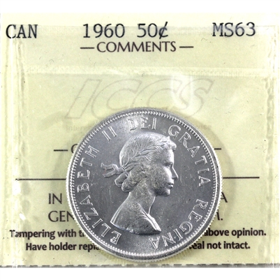 1960 Canada 50-cents ICCS Certified MS-63