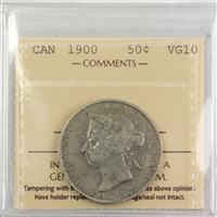 1900 Canada 50-cents ICCS Certified VG-10