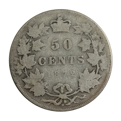 1872H Inverted A/V Canada 50-cents Good (G-4) $