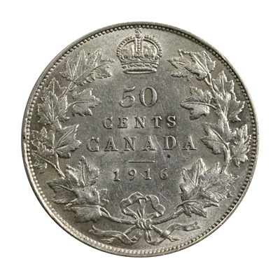 1916 Canada 50-cents EF-AU (EF-45) $
