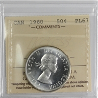 1960 Canada 50-cents ICCS Certified PL-67