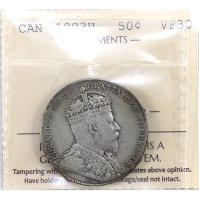 1903H Canada 50-cents ICCS Certified VF-30