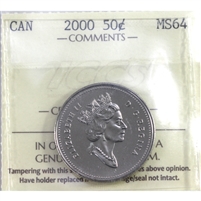 2000 Canada 50-cents ICCS Certified MS-64