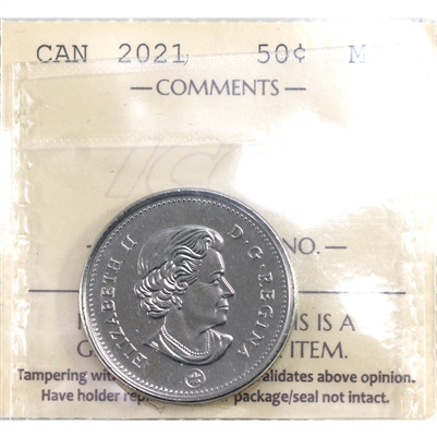 2021 Canada 50-cents ICCS Certified MS-65