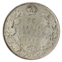 1920 Large O Canada 25-cents Fine (F-12) $